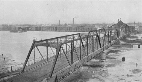 Third Street Bridge 1918 With Sage Mill In View Bay City Michigan