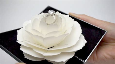 Diy How To Make Rose Flower Pop Up Ring Case Valentines Day T
