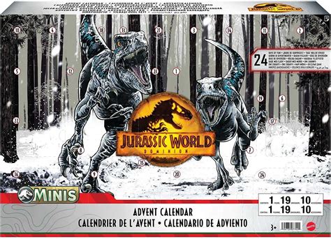 Jurassic World Dominion Minis 2022 Advent Calendar Includes 19 Mini Dino Figures Mattel Toywiz