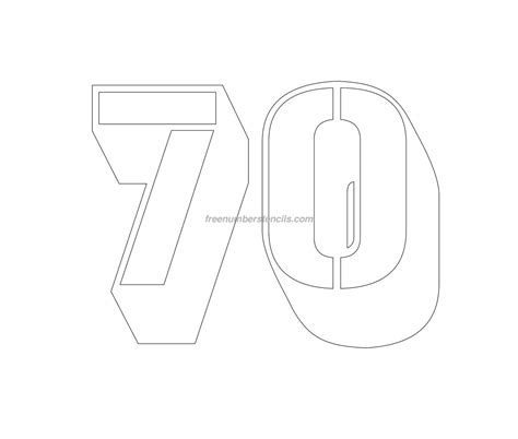 Free Engraving 70 Number Stencil