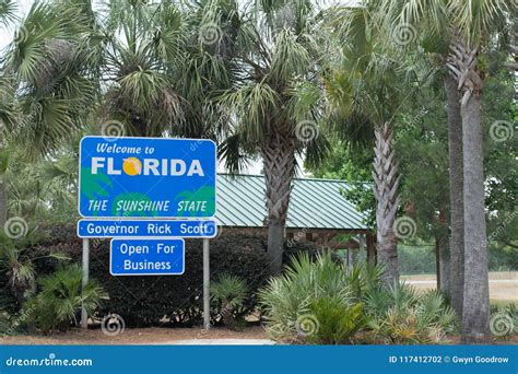 Welcome To Florida The Sunshine State Stock Photo Image Of