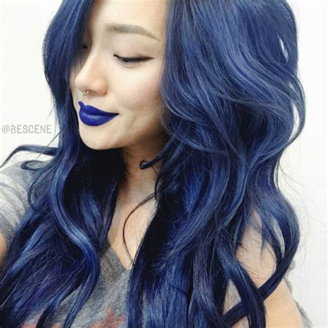 Make Up Dark Blue Navy Hair Hair Dye Colorful