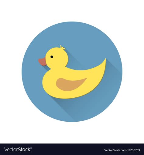 Duck Icon In Flat Style Royalty Free Vector Image