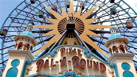 Pixar Pier Pal Around Ride View Of All 24 Capsules And Incredicoaster