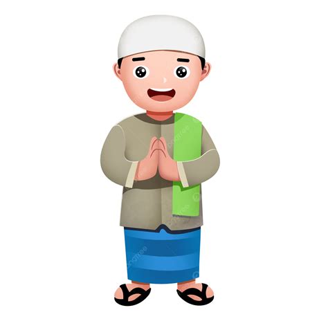 Cartoon Of Muslim Student Child Muslim Boy Muslim Cartoon Muslim Png