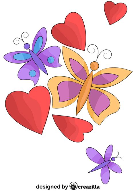 Butterfly Heart Clip Art