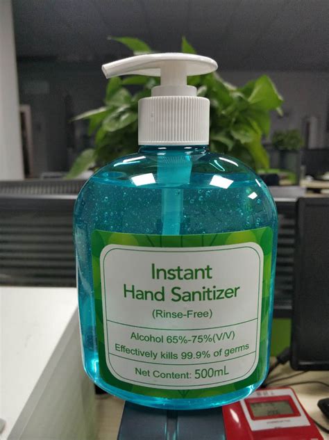 Instant Hand Sanitizer 65 75 Vv Alcohol Rinse Free 500ml