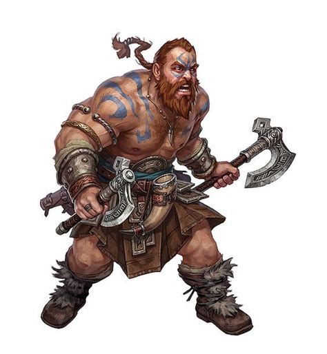 M Dwarf Northern Barbarian 2 Axe Fantasy Dwarf Heroic Fantasy Fantasy
