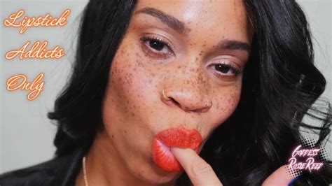 Lipstick Addicts Only Ebony Goddess Rosie Reed Seduces Lipstick