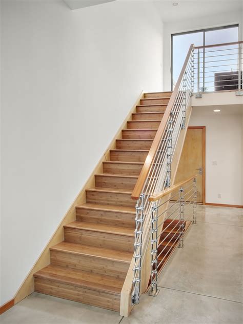 Staircase code is rooted in a set of solid ideas that all revolve around the notion that gravity isn't our best friend on staircases. decorating-cable-wire-stairs-narrow-block-house-design-with-white-interior-color-decorating ...