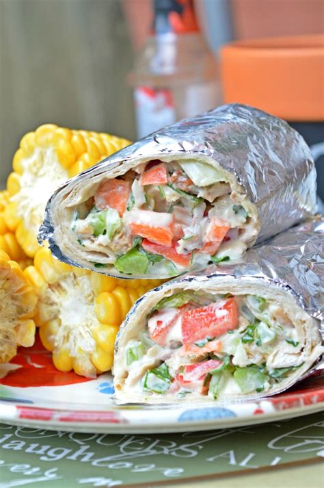 These easy, chicken wraps with peanut sauce are such an simple and healthy lunch recipe, but they're delicious any time of day. Healthy Chicken Salad Wraps — Tasty Food for Busy Mums