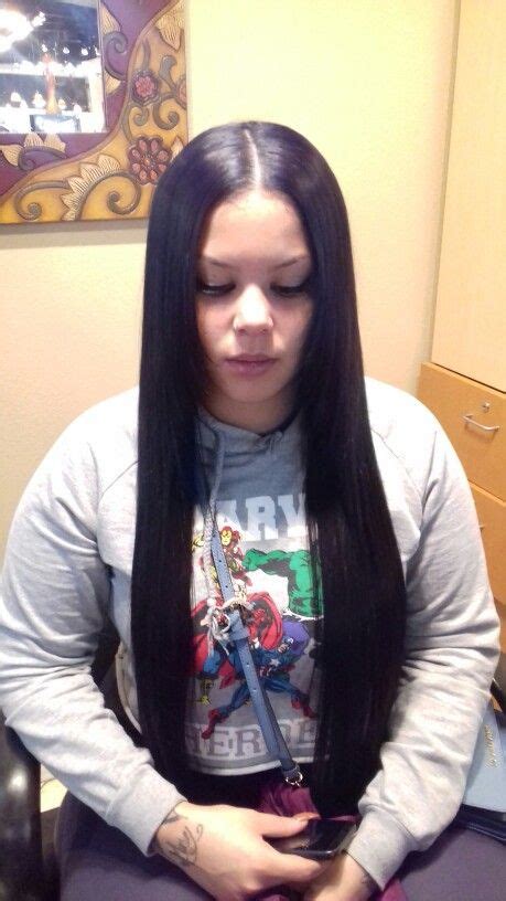 Middle Part Leave Out Sew In How To Do Full Sew In Weave No Leave