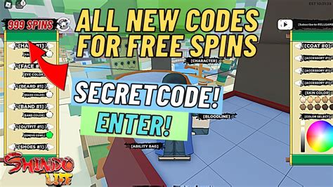 2 New Codes All New 2 Free Spins Secret Codes Shindo Life Roblox