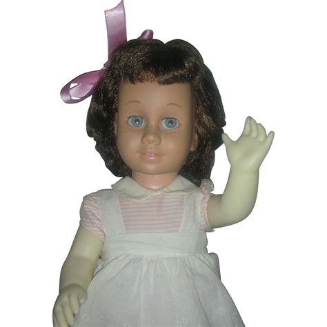 Vintage Brunette Mattel 1960s Chatty Cathy Doll Wearing Original From Charlottewebcollectibles