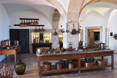 Kitchen Interior In The Pena Palace In Sintra Portugal Stock Image Image Of Cooking Arch