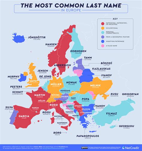 These Map Reveals The Most Common Surnames In Every Country Internet Owl
