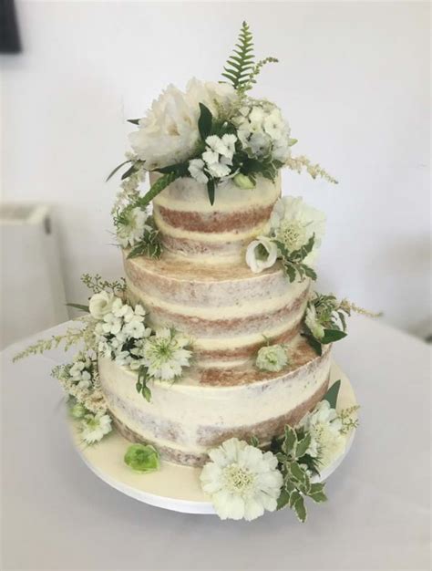 Botanical Naked Wedding Cake Weddings