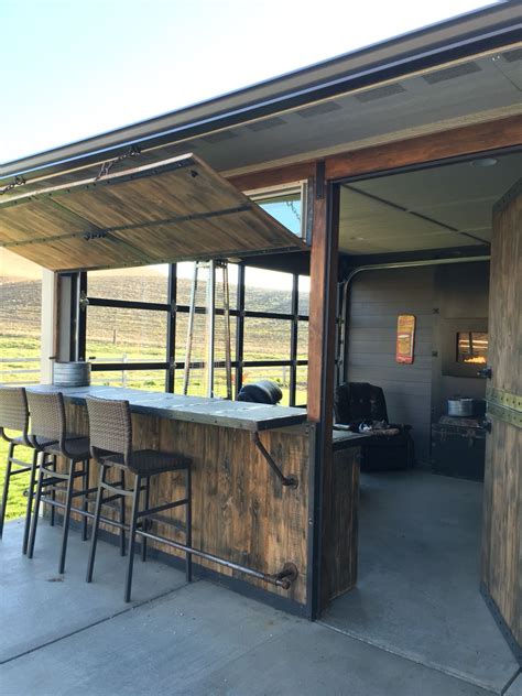 With our experienced design consultants and the. Fun Out door space with bar and sunroom. Glass garage door ...