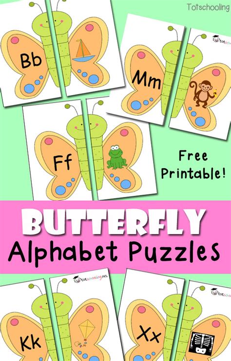 Toodler Kids Butterfly Alphabet Sound Puzzles