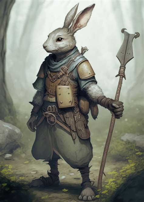 Rabbit Adventurers Animal Poster Picture Metal Print Paint By