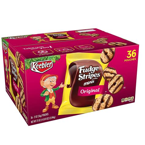 Keebler Fudge Stripes Cookies 2 Oz 36 Ct