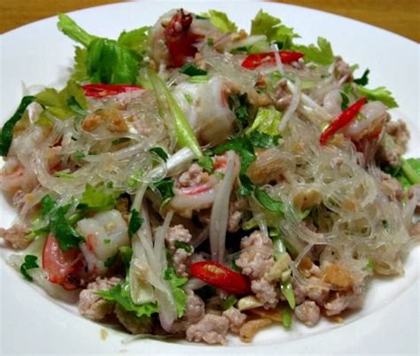 One of my favorite thai dishes is yum woon sen. Glass Noodle Salad Recipe - Yum Woon Sen | Glass noodle ...