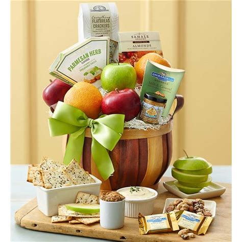 Gourmet gift baskets has all the popcorn, fruit, and sweet treats you can imagine to send to anyone on your list. 1-800-FLOWERS® HARVEST GATHERING™ FRUIT AND GOURMET BASKET ...