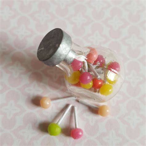 Miniature Lollipops A Jar Of Dollhouse Scale Lollipops Christmas