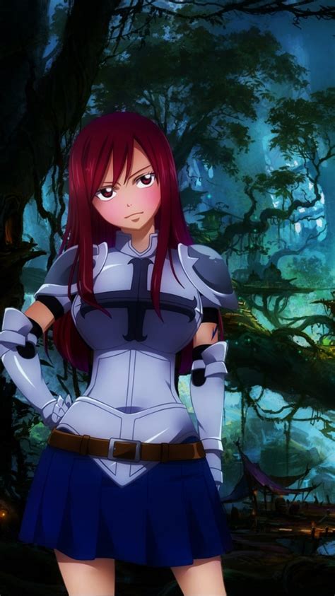 Anime Fairy Tail Erza Scarlet 750x1334 Phone Hd Wallpaper
