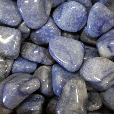 Blue Quartz Tumbled Stones, healing stones and polished stones