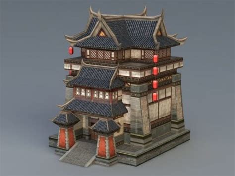 Chinese Building Free 3d Model Max Open3dmodel