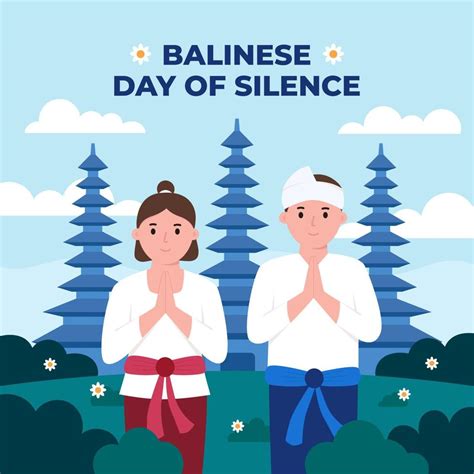 Balinese Day Of Silence Concept Vector Art At Vecteezy