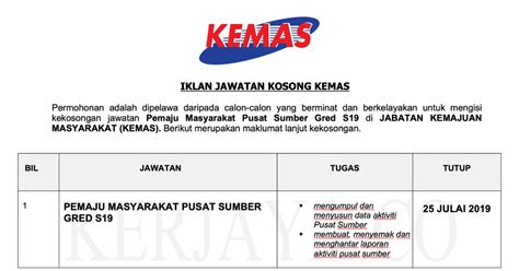 Jawatan kosong sabah 2020 terkini. Jawatan Kosong Terkini KEMAS / Pemaju Masyarakat Pusat ...
