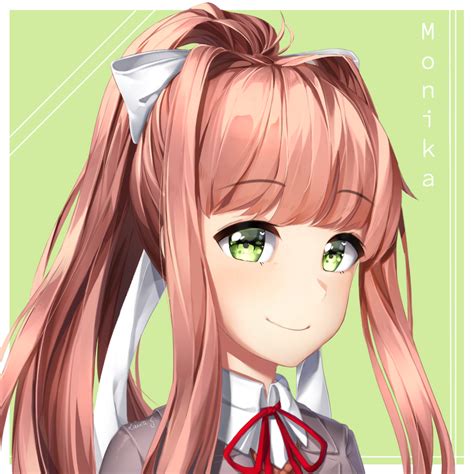 {ddlc} monika by sasoura on deviantart