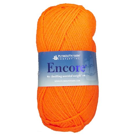 Plymouth Yarn Encore Worsted Yarn 0479 Neon Orange At Jimmy Beans Wool