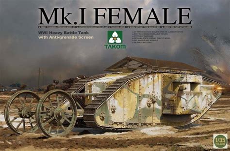 Takom Tak2033 Wwi Heavy Battle Tank Mki Female With Anti Grenade