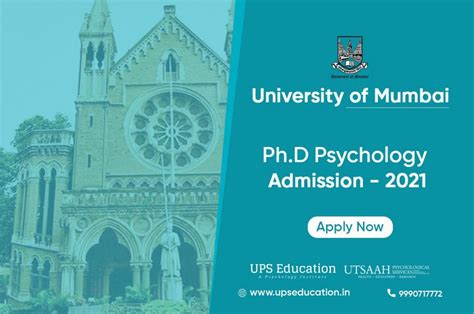 Phd Psychology Admission 2021 Mumbai University Ups Education
