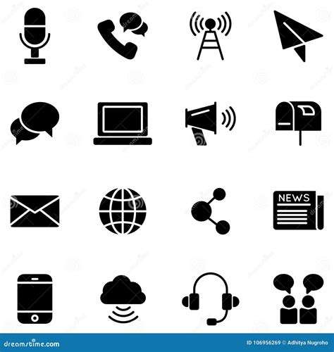 Communication Vector Icons Stock Vector Illustration Of Technology