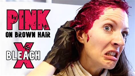 Manic Panic Hot Hot Pink On Dark Hair Youtube
