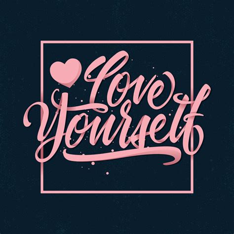 Love Yourself Typography Download Free Vectors Clipart