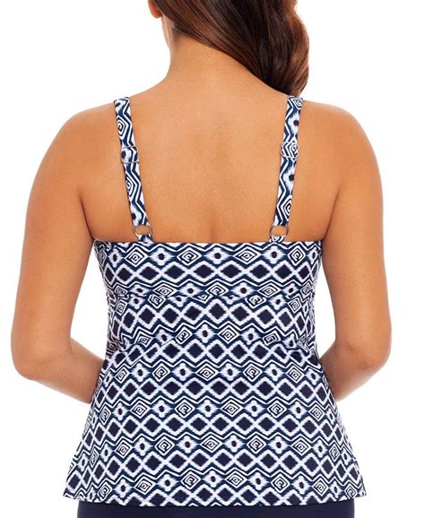 Swim Solutions Triple Tier Tankini Top Created For Macys And Reviews