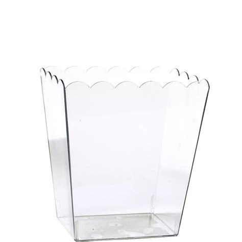 Small Clear Plastic Scalloped Container 3in X 6in Party City