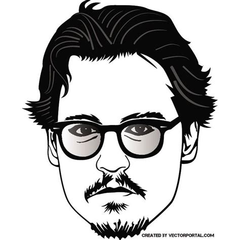 Johnny Depp Portrait Free Vector | Vector portrait, Portrait, Johnny depp