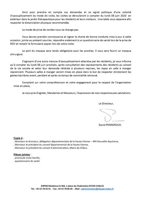 Note Dinformation Ehpad De Châlus Résidence Le Nid