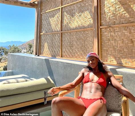 Dina Asher Smith Sends Temperatures Soaring As She Shows Off Her Washboard Abs In A Tiny Red