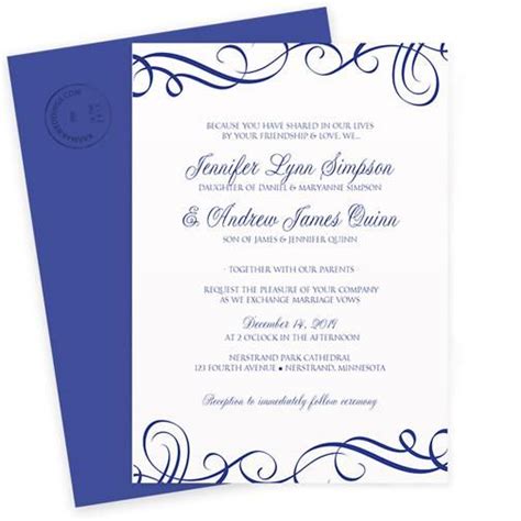 A wedding invitation designer is an artist who designs customized wedding cards for a client. Wedding Invitation Template | 5 x 7 | Elegant Swirls ...