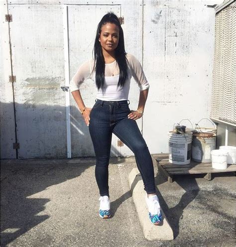 Top Instagram Christina Milian Sneakers Skinny Jeans Jeans Wheretoget