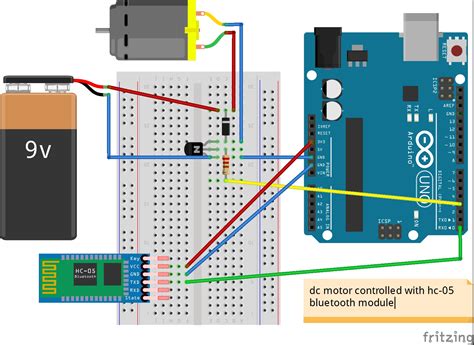 Arduino Dc Motor Using A Transistor And A Hc 05 Bluetooth Module