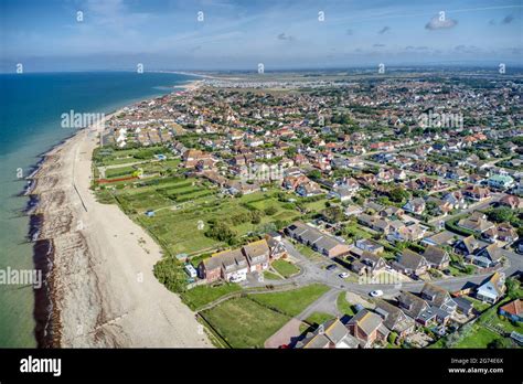 Selsey Bill Aerial View Over South Beach And The Popular Seaside Resort