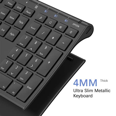 Multi Device Wireless Bluetooth Keyboard Jelly Comb Full Size Ultra